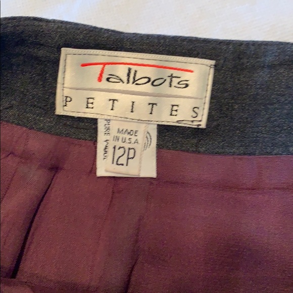 Talbots gray career suit skirt 12P - Picture 2 of 3